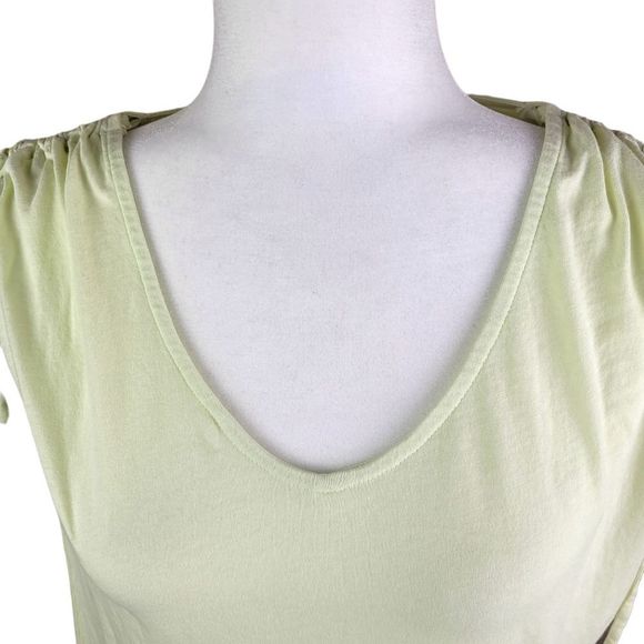 Bobi Los Angeles Mellow Yellow Shoulder gathered Muscle Tee - Picture 3 of 7